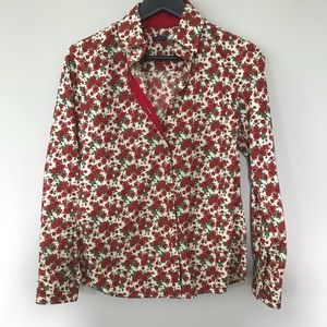 Barbour rose button down blouse 10